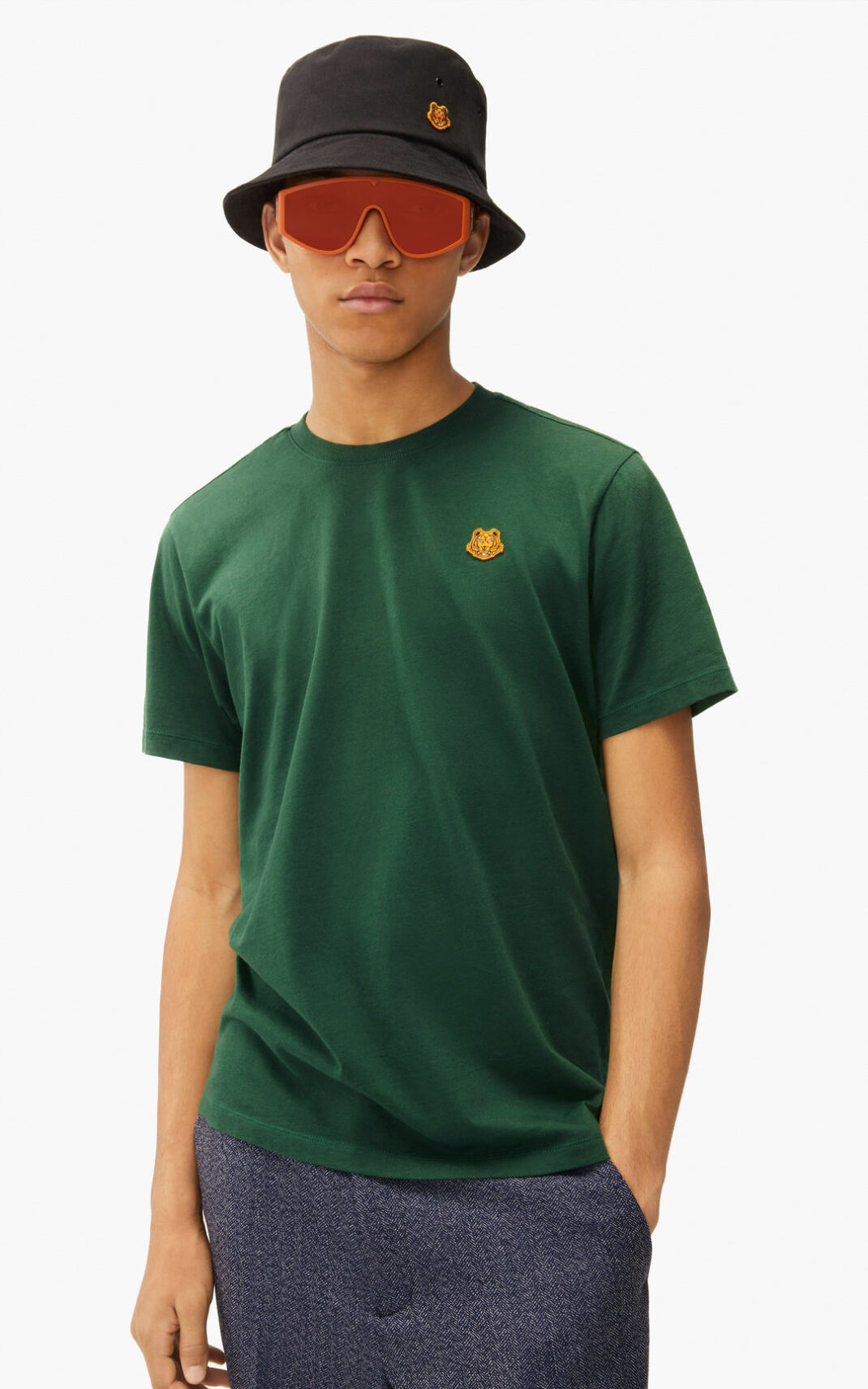 Camisetas Kenzo Tiger Crest Hombre Verde Oscuro - SKU.0410674